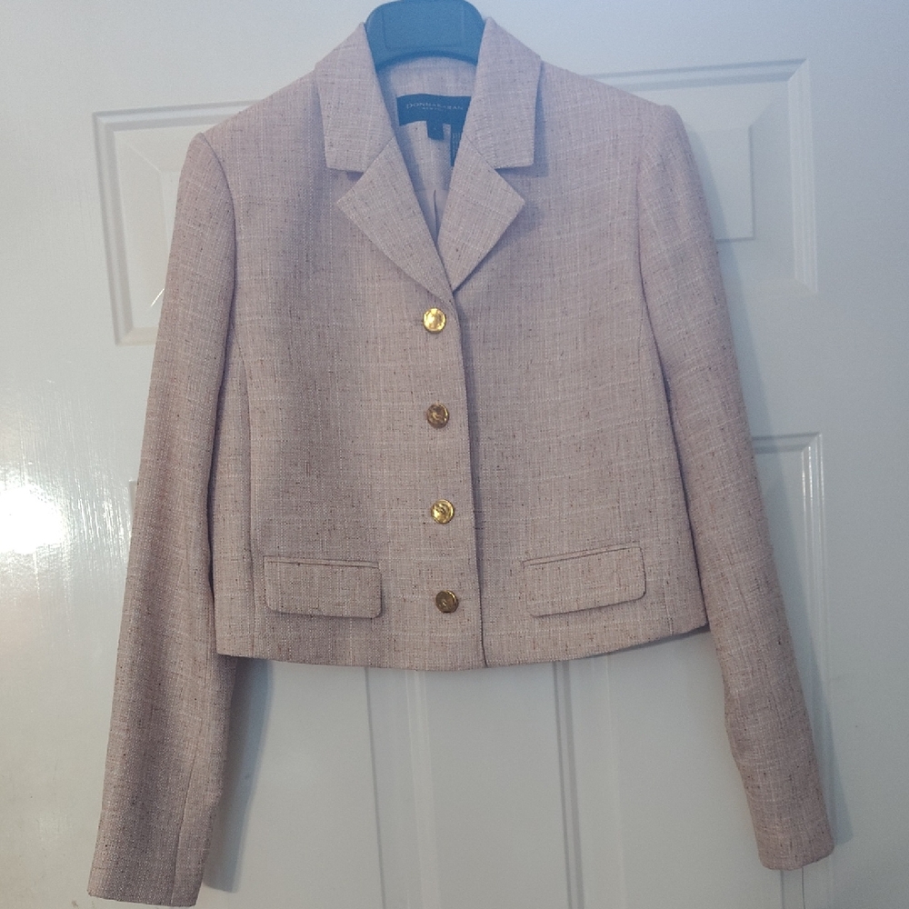 Donna Karan Beige Blazer with Gold Buttons